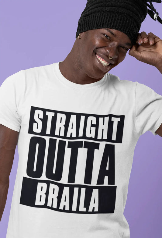 Straight Outta Braila, Men's Short Sleeve Round Neck T-shirt 00027