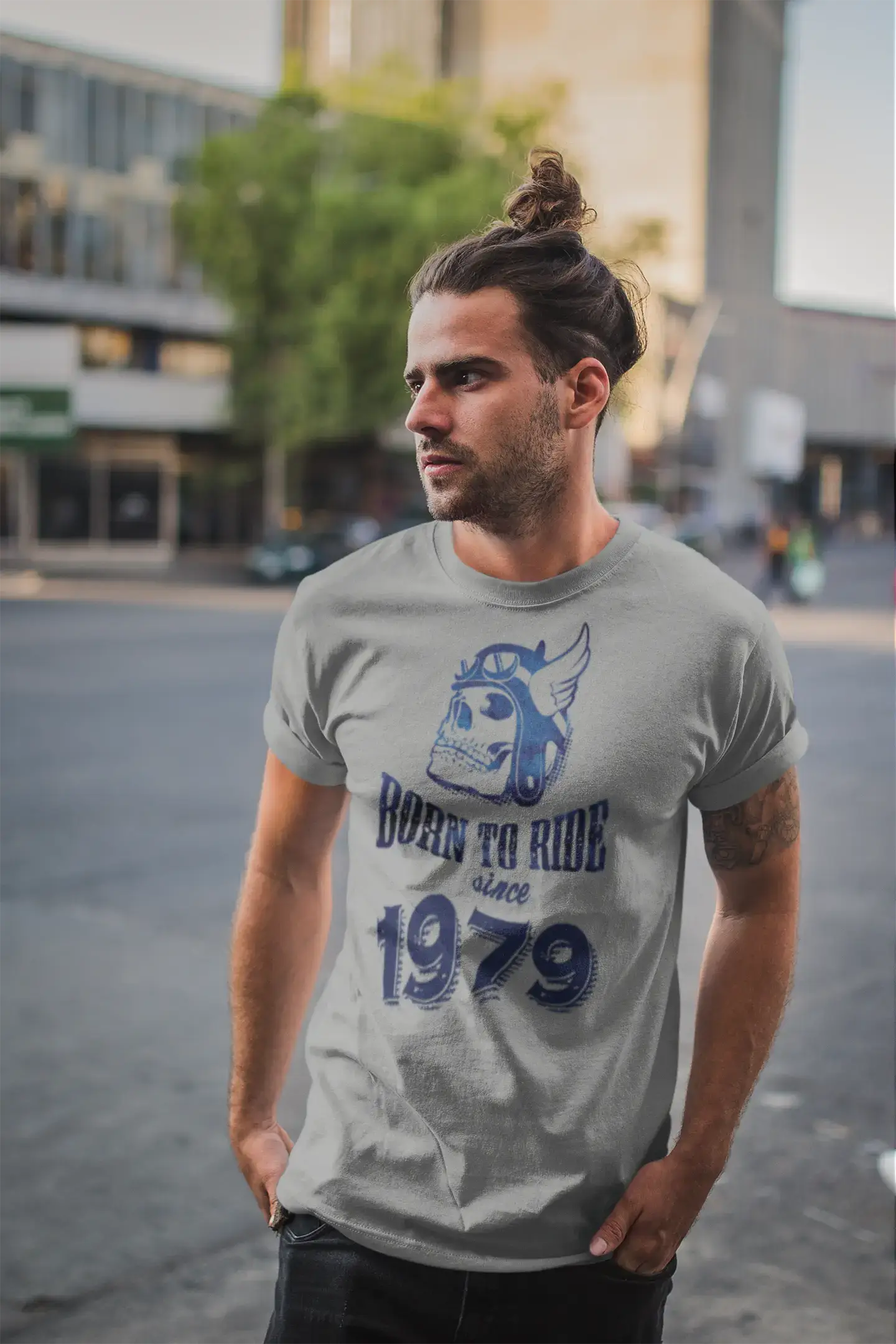 Homme Tee Vintage T Shirt 1979, né pour rouler depuis 1979