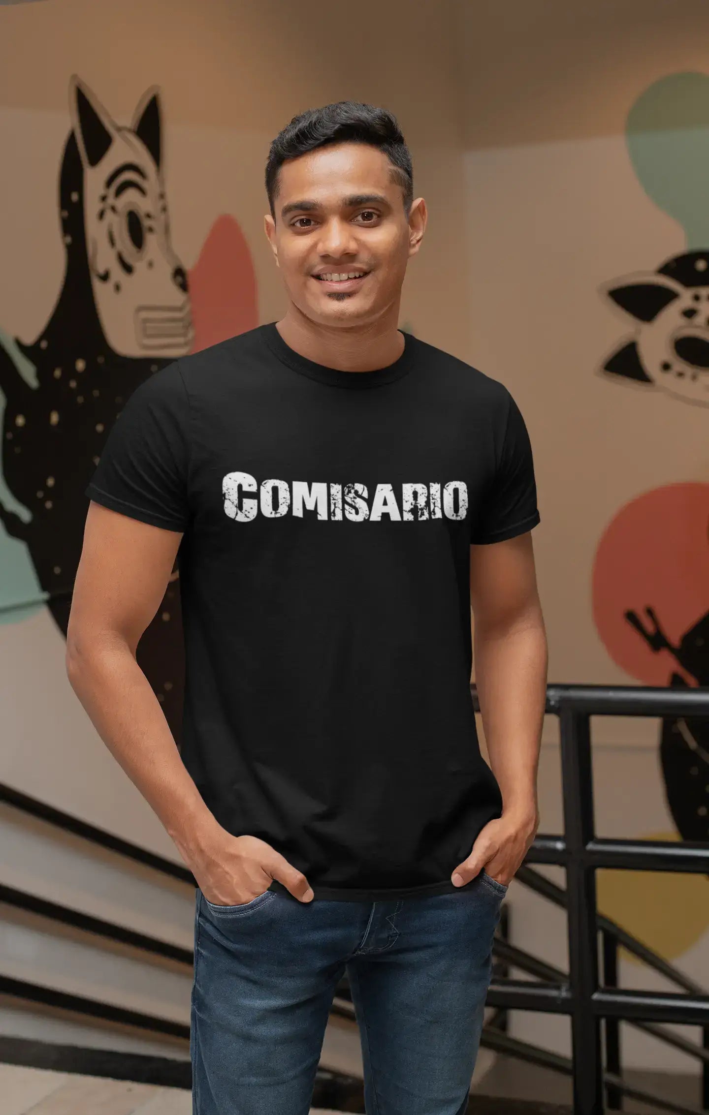 comisario Men's T shirt <span>Noir</span> <span>Anniversaire</span> <span>Cadeau</span> 00550