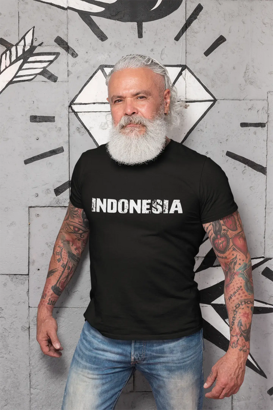 Indonesien Herren T-Shirt Schwarz Geburtstagsgeschenk 00550