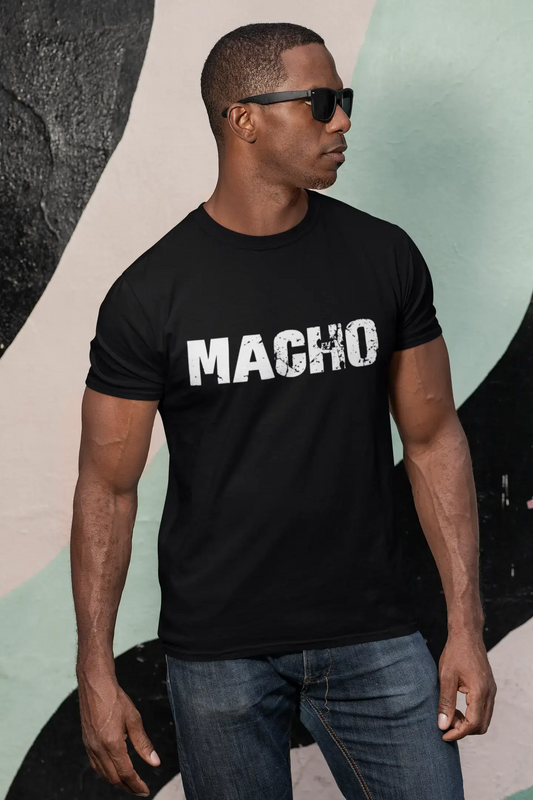 Macho Herren Retro T-Shirt Schwarz Geburtstagsgeschenk 00553
