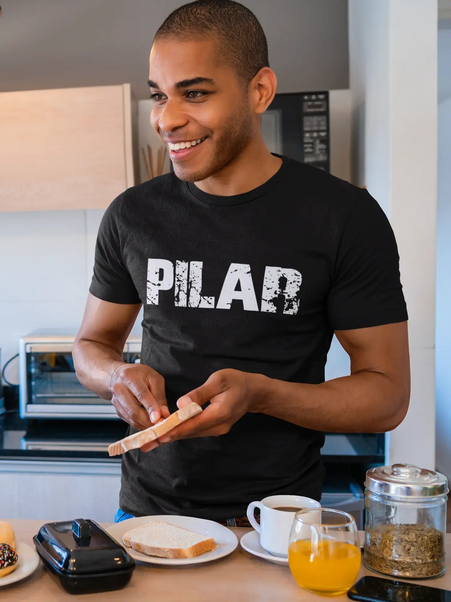 pilar Men's Retro T shirt Black Birthday Gift 00553