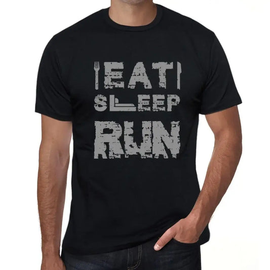 Men's Graphic T-Shirt Eat Sleep Run Repeat Eco-Friendly Limited Edition Short Sleeve Tee-Shirt Vintage Birthday Gift Novelty