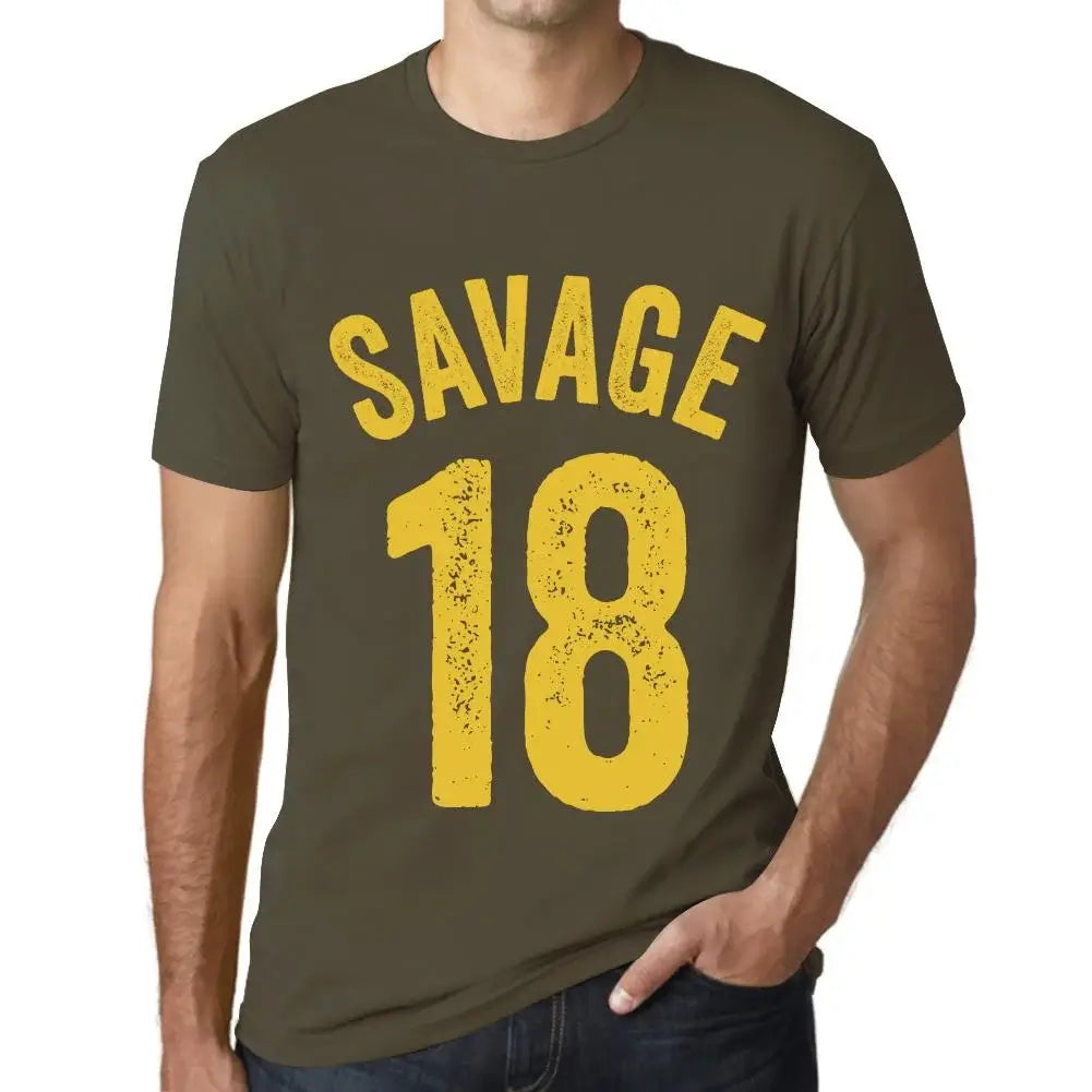 Men's Graphic T-Shirt Savage 18 18th Birthday Anniversary 18 Year Old Gift 2006 Vintage Eco-Friendly Short Sleeve Novelty Tee