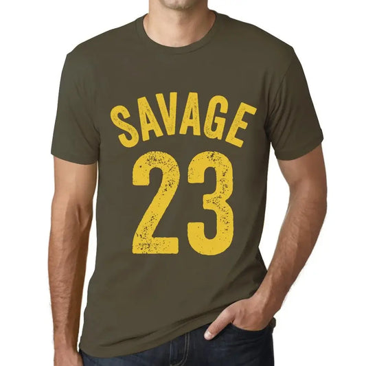 Men's Graphic T-Shirt Savage 23 23rd Birthday Anniversary 23 Year Old Gift 2001 Vintage Eco-Friendly Short Sleeve Novelty Tee