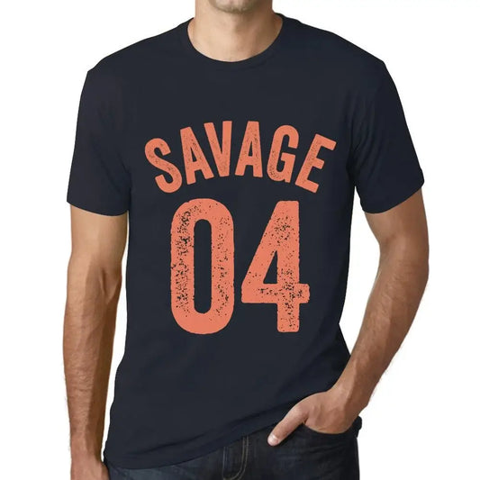 Men's Graphic T-Shirt Savage 04 4th Birthday Anniversary 4 Year Old Gift 2020 Vintage Eco-Friendly Short Sleeve Novelty Tee