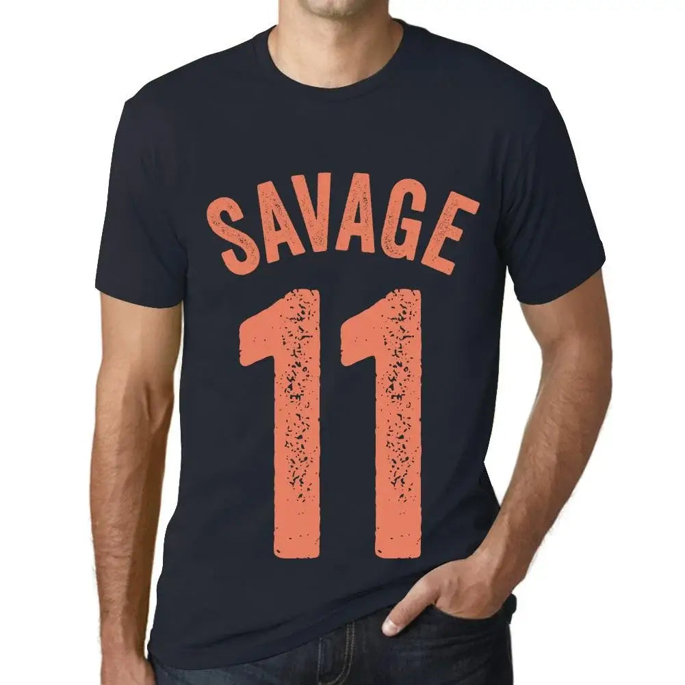 Men's Graphic T-Shirt Savage 11 11st Birthday Anniversary 11 Year Old Gift 2013 Vintage Eco-Friendly Short Sleeve Novelty Tee