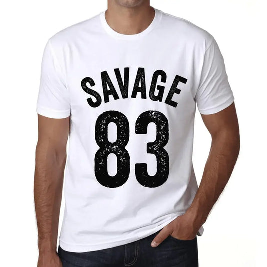 Men's Graphic T-Shirt Savage 83 83rd Birthday Anniversary 83 Year Old Gift 1941 Vintage Eco-Friendly Short Sleeve Novelty Tee