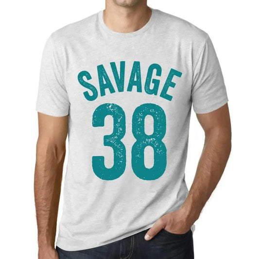 Men's Graphic T-Shirt Savage 38 38th Birthday Anniversary 38 Year Old Gift 1986 Vintage Eco-Friendly Short Sleeve Novelty Tee