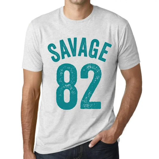 Men's Graphic T-Shirt Savage 82 82nd Birthday Anniversary 82 Year Old Gift 1942 Vintage Eco-Friendly Short Sleeve Novelty Tee