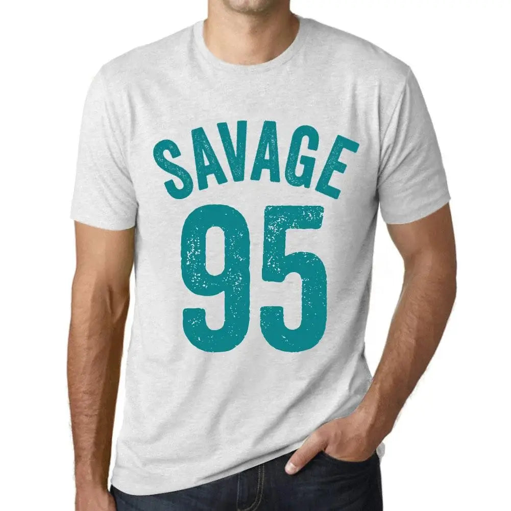 Men's Graphic T-Shirt Savage 95 95th Birthday Anniversary 95 Year Old Gift 1929 Vintage Eco-Friendly Short Sleeve Novelty Tee