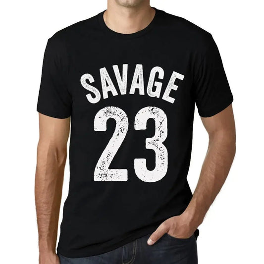 Men's Graphic T-Shirt Savage 23 23rd Birthday Anniversary 23 Year Old Gift 2001 Vintage Eco-Friendly Short Sleeve Novelty Tee