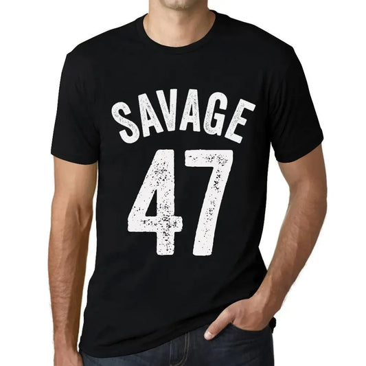 T-shirt noir uni pour hommes