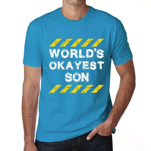 Men's Graphic T-Shirt Worlds Okayest Son Eco-Friendly Limited Edition Short Sleeve Tee-Shirt Vintage Birthday Gift Novelty