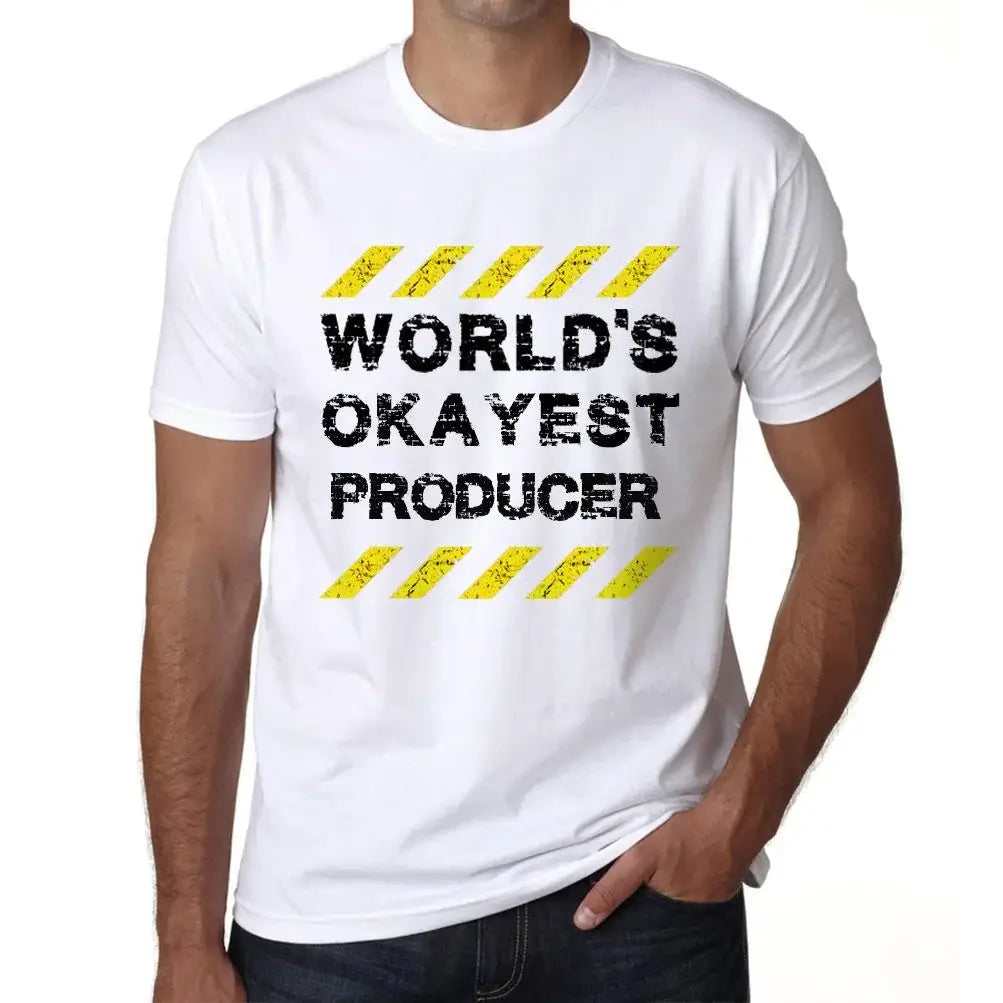 Men's Graphic T-Shirt Worlds Okayest Producer Eco-Friendly Limited Edition Short Sleeve Tee-Shirt Vintage Birthday Gift Novelty