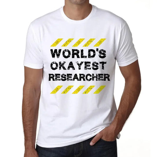 Men's Graphic T-Shirt Worlds Okayest Researcher Eco-Friendly Limited Edition Short Sleeve Tee-Shirt Vintage Birthday Gift Novelty