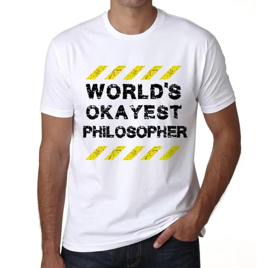 Men's Graphic T-Shirt Worlds Okayest Philosopher Eco-Friendly Limited Edition Short Sleeve Tee-Shirt Vintage Birthday Gift Novelty