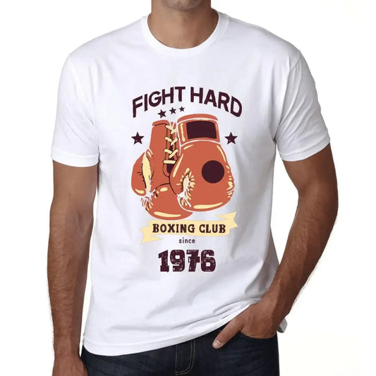 Men's Graphic T-Shirt Boxing Club Fight Hard Since 1976 48th Birthday Anniversary 48 Year Old Gift 1976 Vintage Eco-Friendly Short Sleeve Novelty Tee