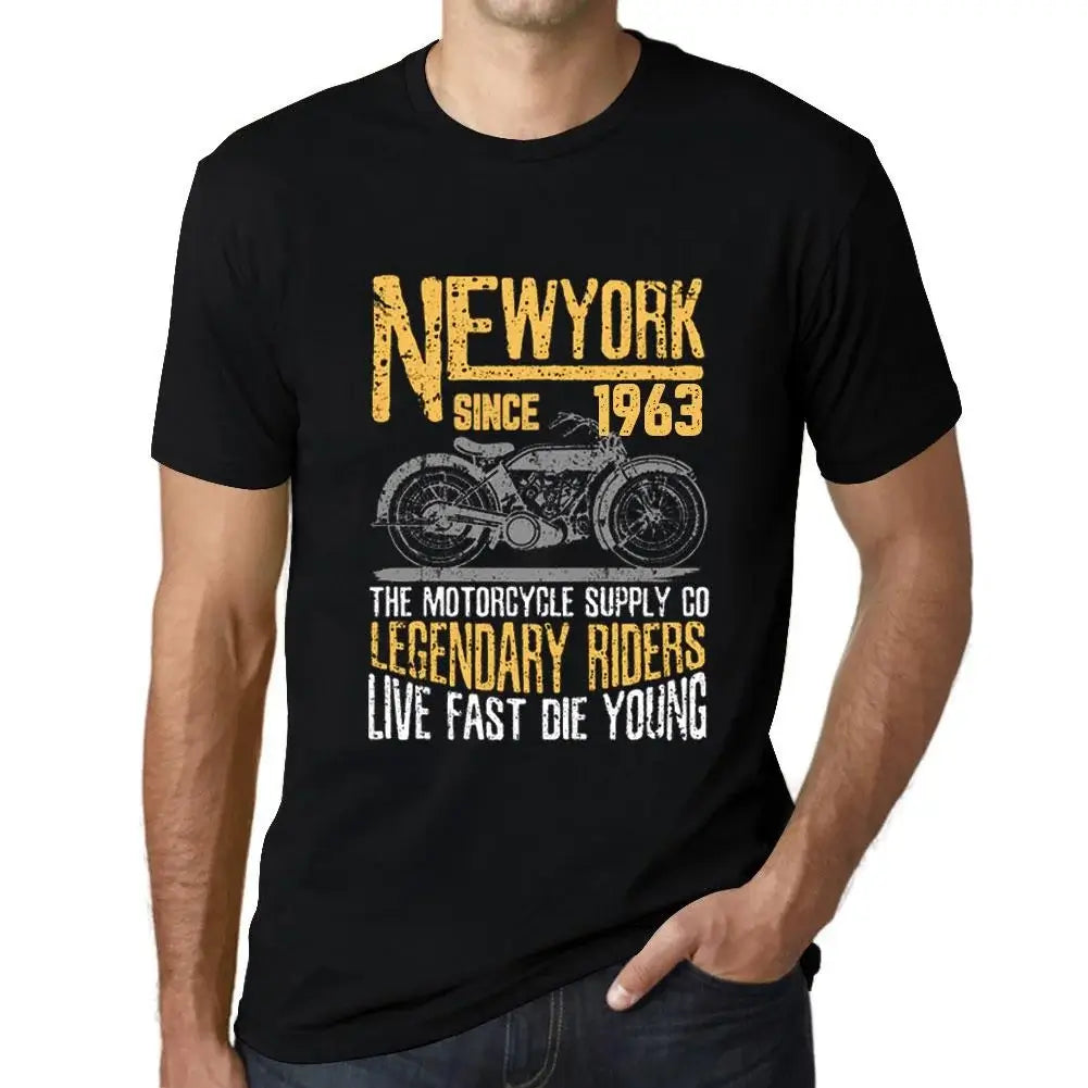 Men's Graphic T-Shirt Motorcycle Legendary Riders Since 1963 61st Birthday Anniversary 61 Year Old Gift 1963 Vintage Eco-Friendly Short Sleeve Novelty Tee