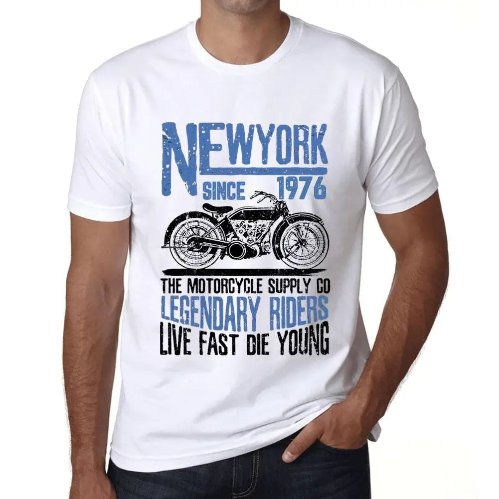 Men's Graphic T-Shirt Motorcycle Legendary Riders Since 1976 48th Birthday Anniversary 48 Year Old Gift 1976 Vintage Eco-Friendly Short Sleeve Novelty Tee