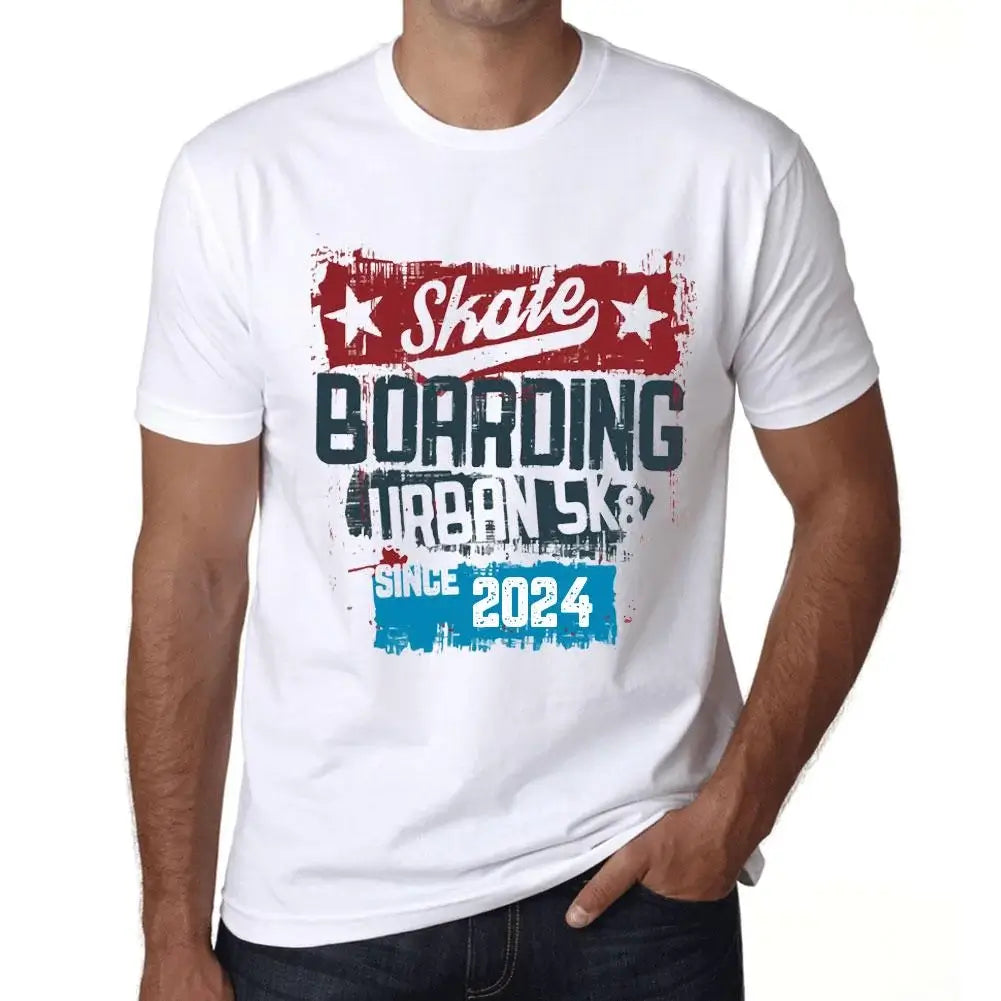 Men's Graphic T-Shirt Urban Skateboard Since 2024 Vintage Eco-Friendly Short Sleeve Novelty Tee