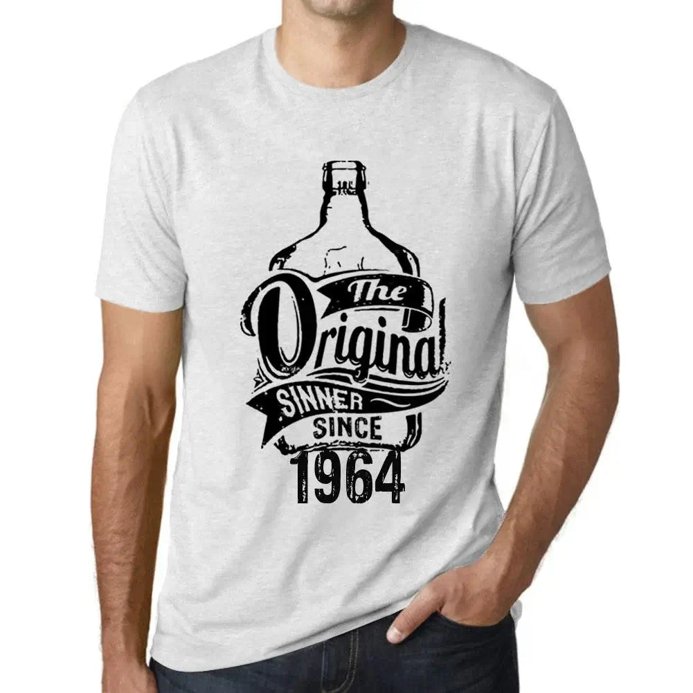 Men's Graphic T-Shirt The Original Sinner Since 1964 60th Birthday Anniversary 60 Year Old Gift 1964 Vintage Eco-Friendly Short Sleeve Novelty Tee