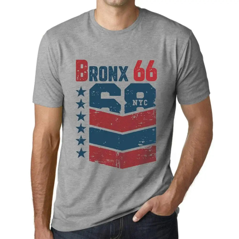 Men's Graphic T-Shirt Bronx 66 66th Birthday Anniversary 66 Year Old Gift 1958 Vintage Eco-Friendly Short Sleeve Novelty Tee