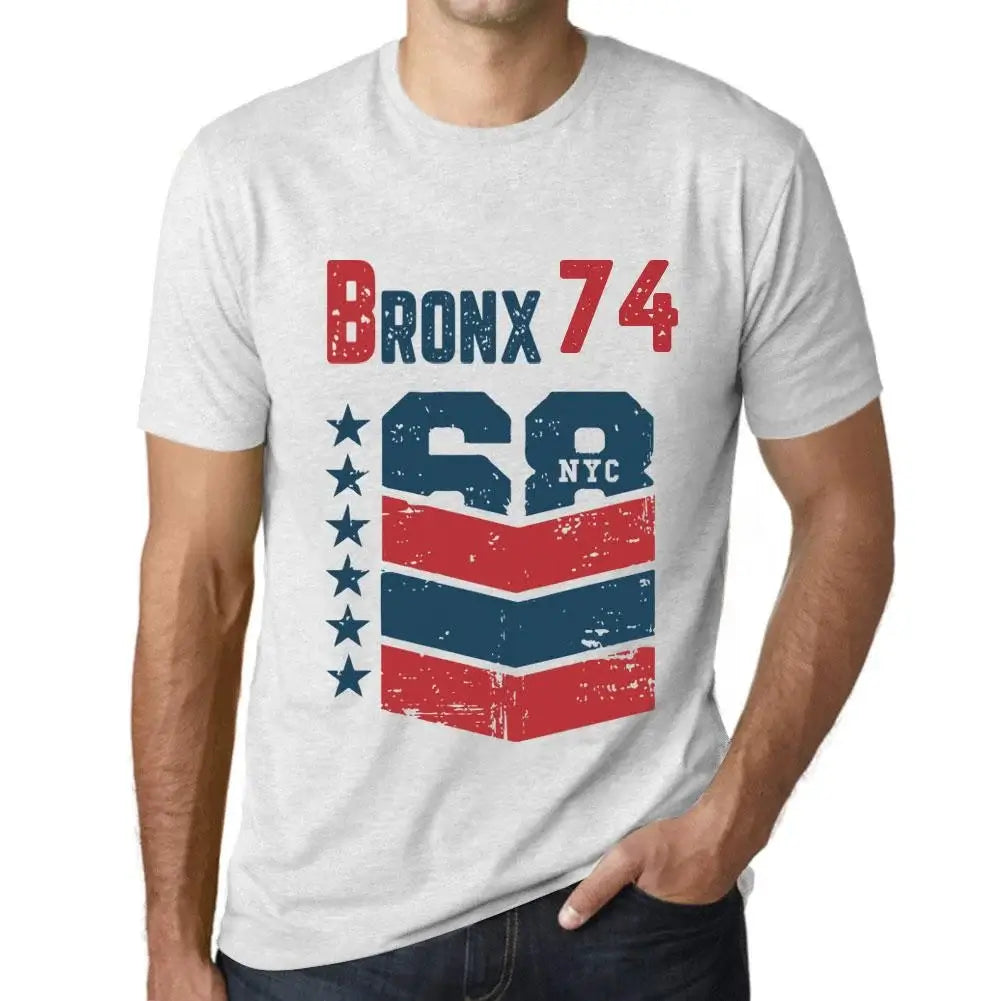 Men's Graphic T-Shirt Bronx 74 74th Birthday Anniversary 74 Year Old Gift 1950 Vintage Eco-Friendly Short Sleeve Novelty Tee