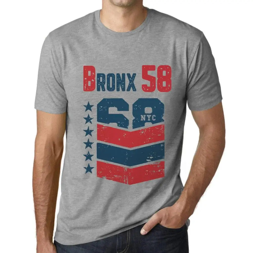 Men's Graphic T-Shirt Bronx 58 58th Birthday Anniversary 58 Year Old Gift 1966 Vintage Eco-Friendly Short Sleeve Novelty Tee