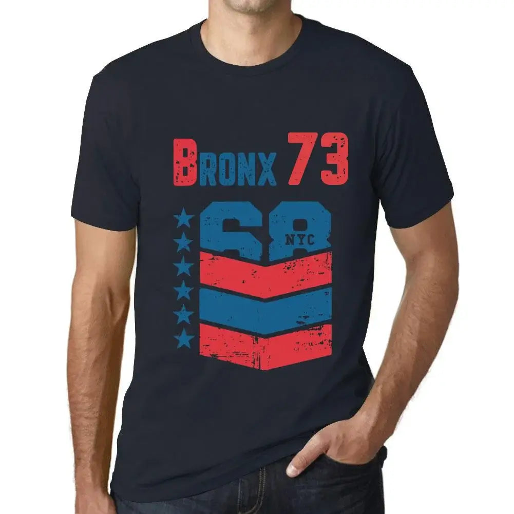 Men's Graphic T-Shirt Bronx 73 73rd Birthday Anniversary 73 Year Old Gift 1951 Vintage Eco-Friendly Short Sleeve Novelty Tee