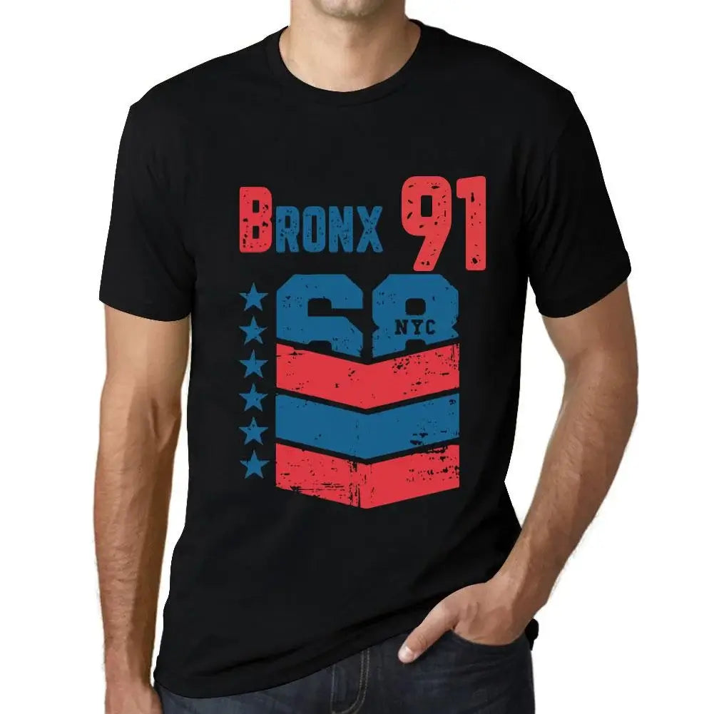 Men's Graphic T-Shirt Bronx 91 91st Birthday Anniversary 91 Year Old Gift 1933 Vintage Eco-Friendly Short Sleeve Novelty Tee