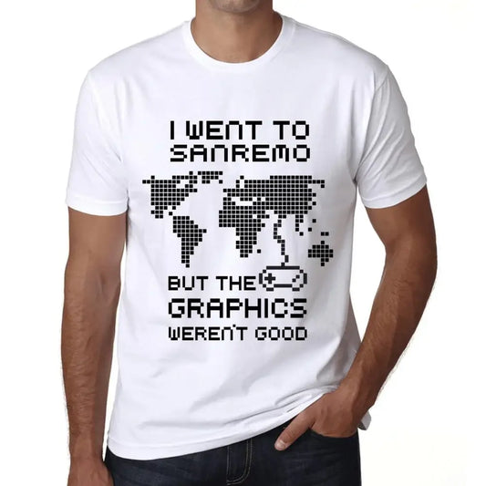 Men's Graphic T-Shirt I Went To Sanremo But The Graphics Weren’t Good Eco-Friendly Limited Edition Short Sleeve Tee-Shirt Vintage Birthday Gift Novelty