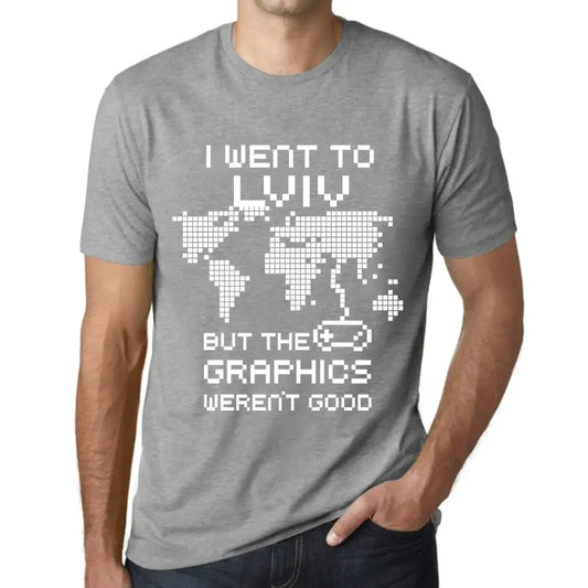 Men's Graphic T-Shirt I Went To Lviv But The Graphics Weren’t Good Eco-Friendly Limited Edition Short Sleeve Tee-Shirt Vintage Birthday Gift Novelty