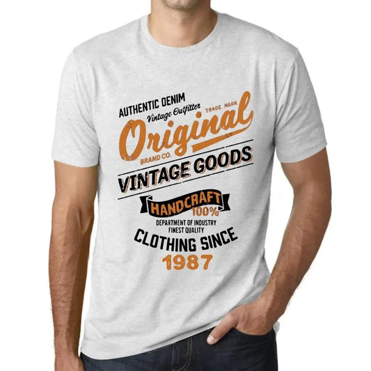 Men's Graphic T-Shirt Original Vintage Clothing Since 1987 37th Birthday Anniversary 37 Year Old Gift 1987 Vintage Eco-Friendly Short Sleeve Novelty Tee