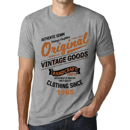 Men's Graphic T-Shirt Original Vintage Clothing Since 1965 59th Birthday Anniversary 59 Year Old Gift 1965 Vintage Eco-Friendly Short Sleeve Novelty Tee