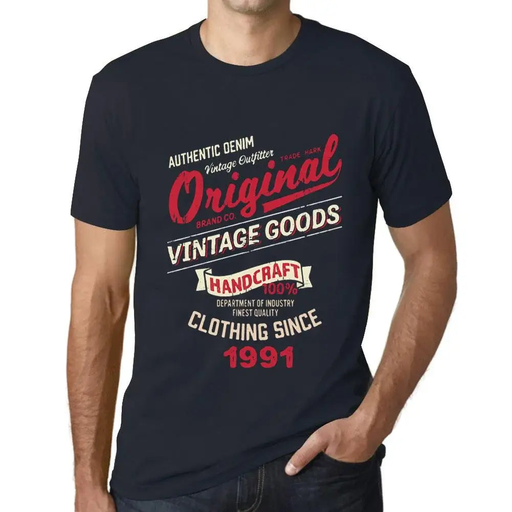 Men's Graphic T-Shirt Original Vintage Clothing Since 1991 33rd Birthday Anniversary 33 Year Old Gift 1991 Vintage Eco-Friendly Short Sleeve Novelty Tee