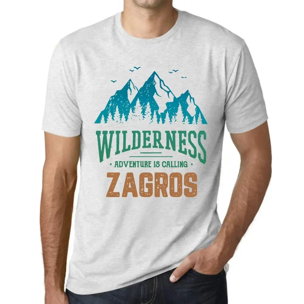 Men's Graphic T-Shirt Wilderness, Adventure Is Calling Zagros Eco-Friendly Limited Edition Short Sleeve Tee-Shirt Vintage Birthday Gift Novelty