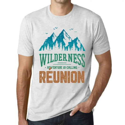 Men's Graphic T-Shirt Wilderness, Adventure Is Calling Réunion Eco-Friendly Limited Edition Short Sleeve Tee-Shirt Vintage Birthday Gift Novelty