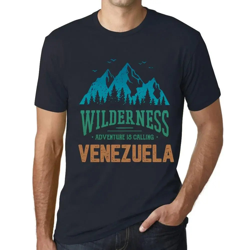 Men's Graphic T-Shirt Wilderness, Adventure Is Calling Venezuela Eco-Friendly Limited Edition Short Sleeve Tee-Shirt Vintage Birthday Gift Novelty