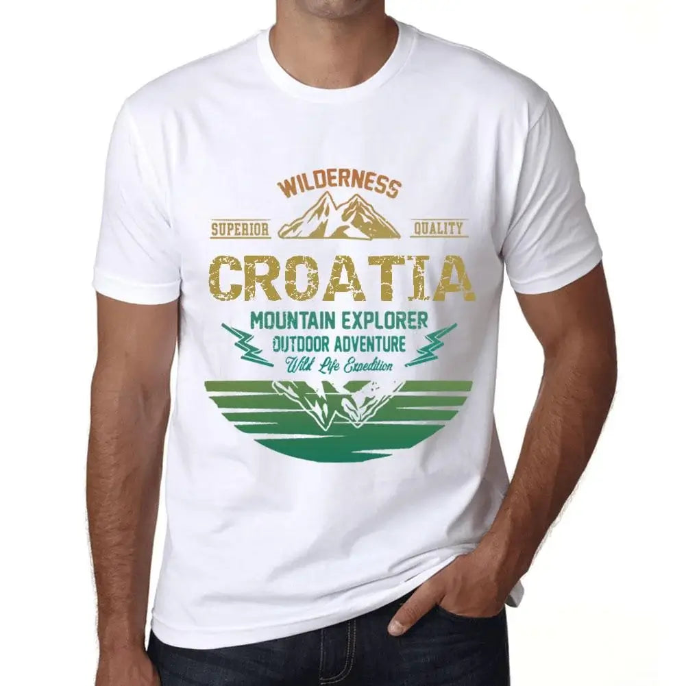 Men's Graphic T-Shirt Outdoor Adventure, Wilderness, Mountain Explorer Croatia Eco-Friendly Limited Edition Short Sleeve Tee-Shirt Vintage Birthday Gift Novelty