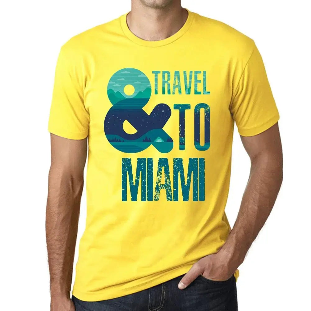 Men's Graphic T-Shirt And Travel To Miami Eco-Friendly Limited Edition Short Sleeve Tee-Shirt Vintage Birthday Gift Novelty