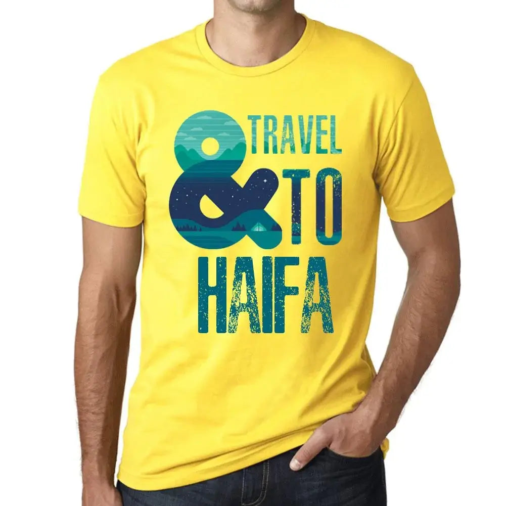 Men's Graphic T-Shirt And Travel To Haifa Eco-Friendly Limited Edition Short Sleeve Tee-Shirt Vintage Birthday Gift Novelty