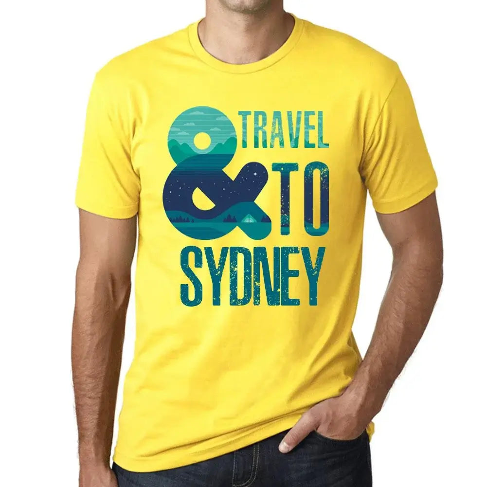 Men's Graphic T-Shirt And Travel To Sydney Eco-Friendly Limited Edition Short Sleeve Tee-Shirt Vintage Birthday Gift Novelty