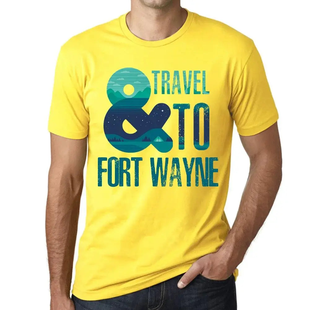 Men's Graphic T-Shirt And Travel To Fort Wayne Eco-Friendly Limited Edition Short Sleeve Tee-Shirt Vintage Birthday Gift Novelty