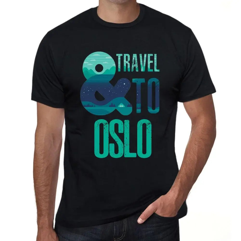 Men's Graphic T-Shirt And Travel To Oslo Eco-Friendly Limited Edition Short Sleeve Tee-Shirt Vintage Birthday Gift Novelty