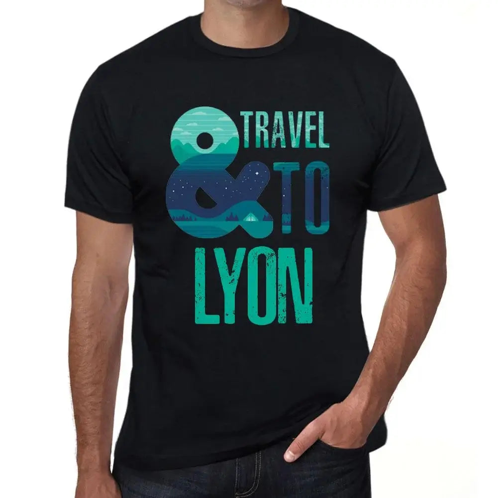 Men's Graphic T-Shirt And Travel To Lyon Eco-Friendly Limited Edition Short Sleeve Tee-Shirt Vintage Birthday Gift Novelty