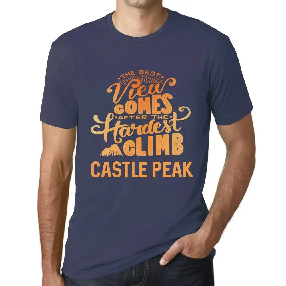 Men's Graphic T-Shirt The Best View Comes After Hardest Mountain Climb Castle Peak Eco-Friendly Limited Edition Short Sleeve Tee-Shirt Vintage Birthday Gift Novelty