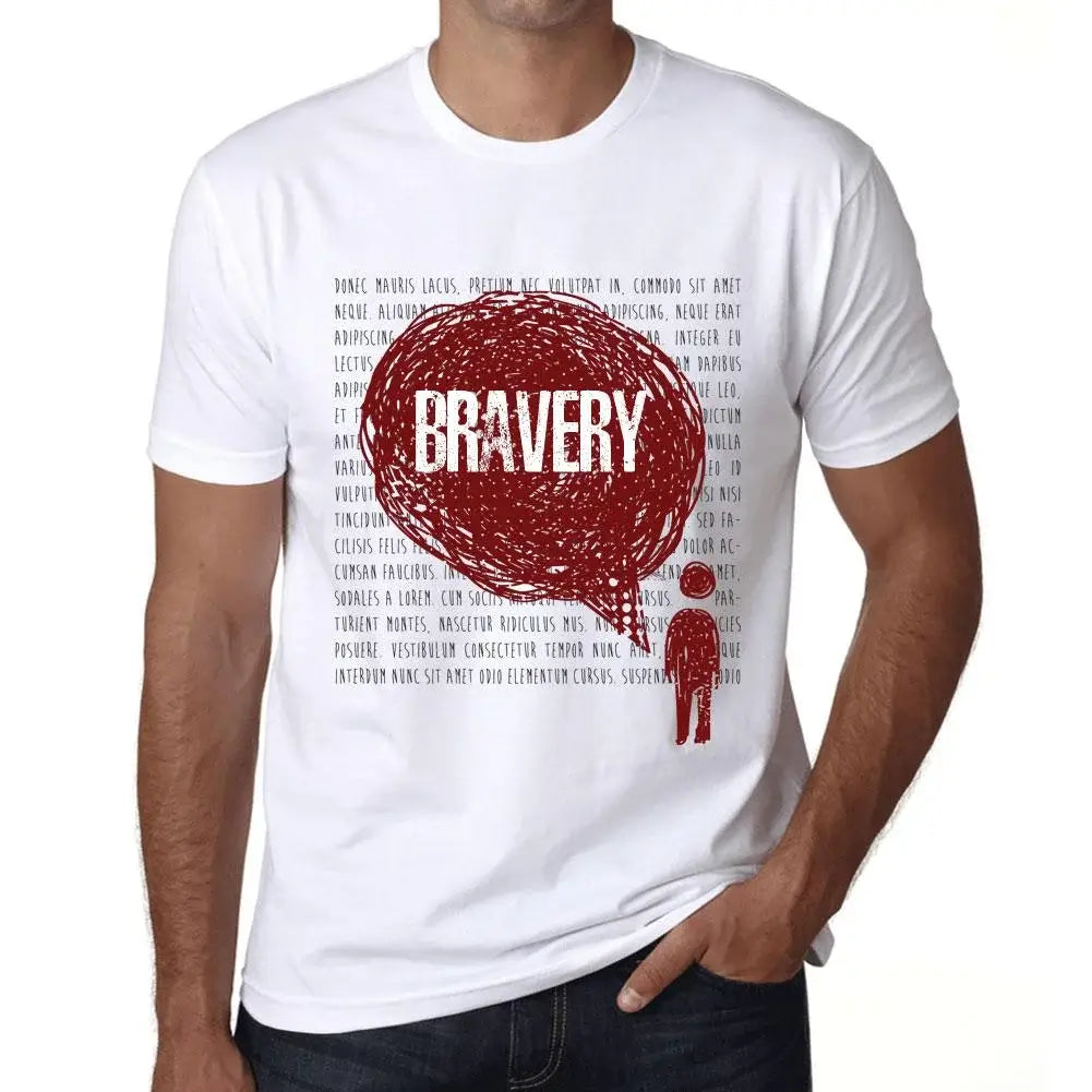 Men's Graphic T-Shirt Thoughts Bravery Eco-Friendly Limited Edition Short Sleeve Tee-Shirt Vintage Birthday Gift Novelty