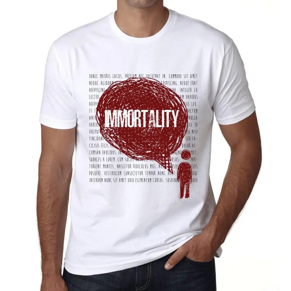 Men's Graphic T-Shirt Thoughts Immortality Eco-Friendly Limited Edition Short Sleeve Tee-Shirt Vintage Birthday Gift Novelty