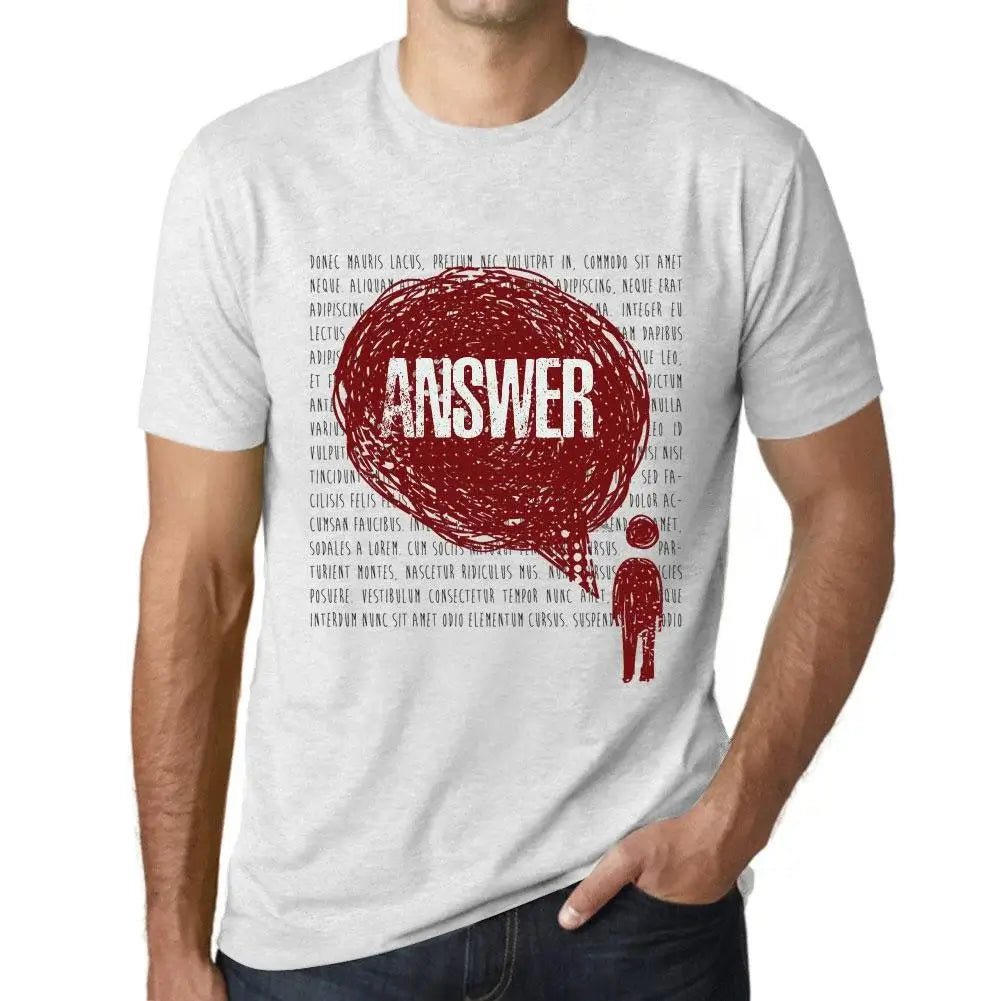 Men's Graphic T-Shirt Thoughts Answer Eco-Friendly Limited Edition Short Sleeve Tee-Shirt Vintage Birthday Gift Novelty